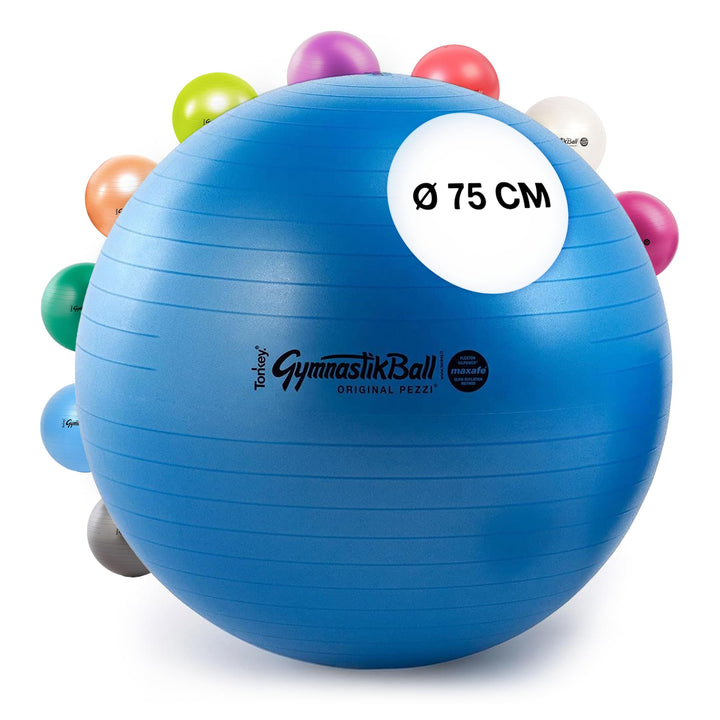 ORIGINAL PEZZI Gymnastik Ball MAXAFE 75 cm BLAU *NEU*
