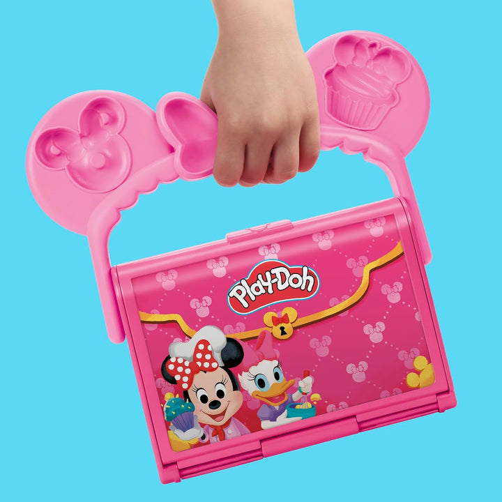 Play-Doh Disney Junior Knet-Konditorei für unterwegs Spielset mit Minnie Maus, Lebensmittel-Vorschul