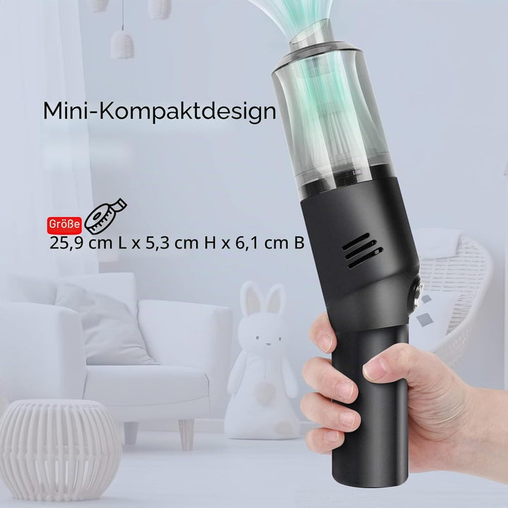 Handstaubsauger Akku Handstaubsauger Auto,USB aufladbar Tragbar Leicht Mini Staubsauger,Auto-Staubsa