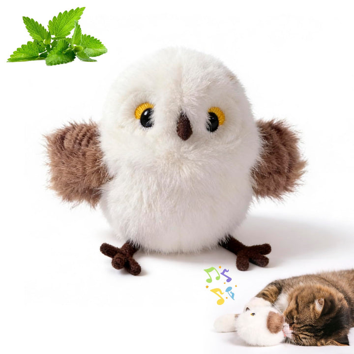 Auveach Katzenspielzeug Vogel Interaktives Zwitscherndes Elektrisch Fliegender Vogel Katzenspielzeug
