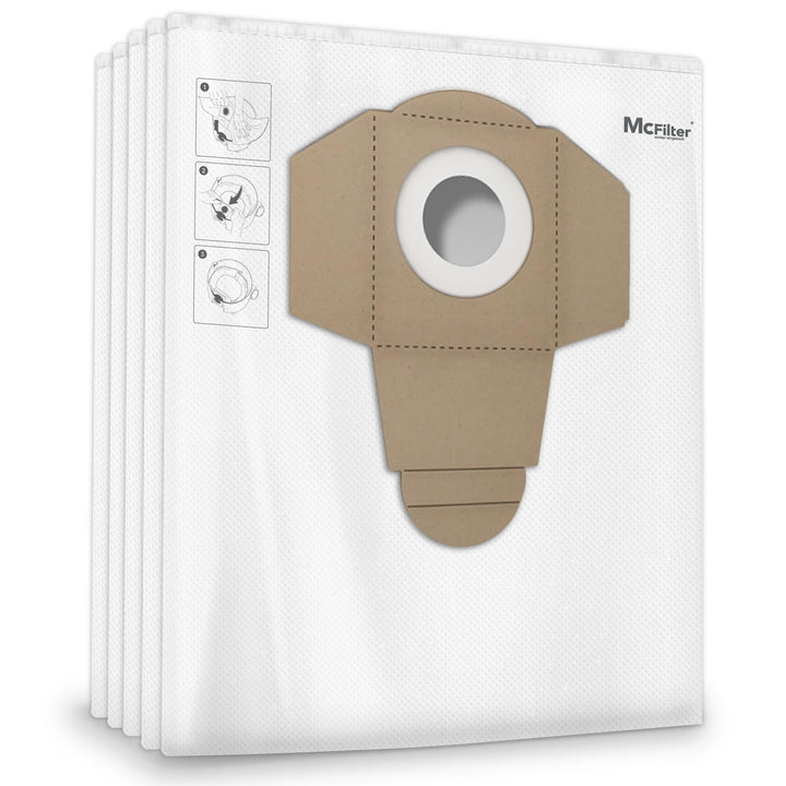 McFilter | 10 Staubsaugerbeutel 20l kompatibel mit ALLEN Einhell Staubsauger, geeignet für Einhell T