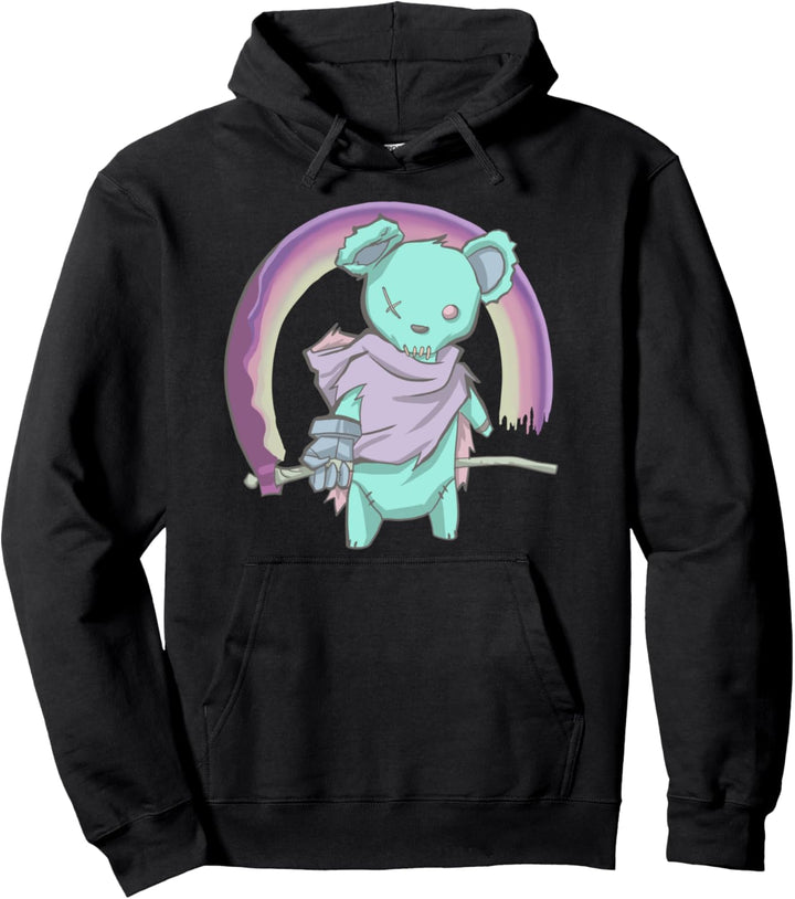 Pastell Goth Wizard Teddybär Kawaii Pullover Hoodie