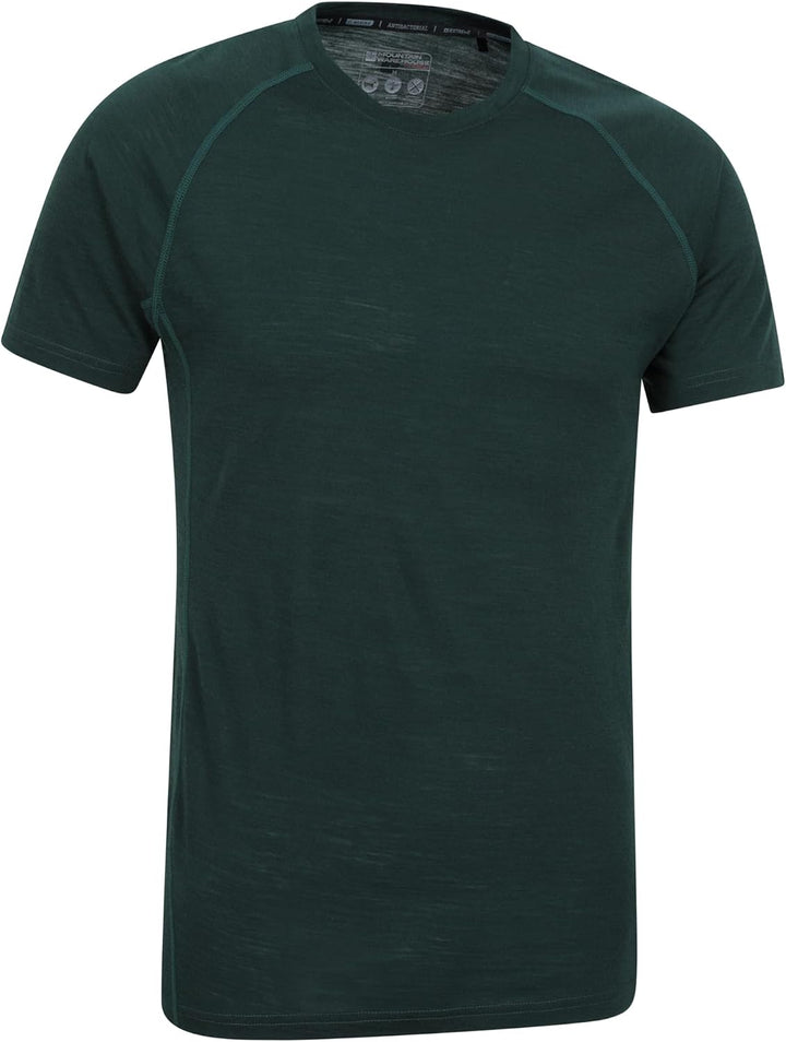 Mountain Warehouse Summit Merino Herren T-Shirt Unterhemd Thermounterwäsche Funktionsunterwäsche Ski