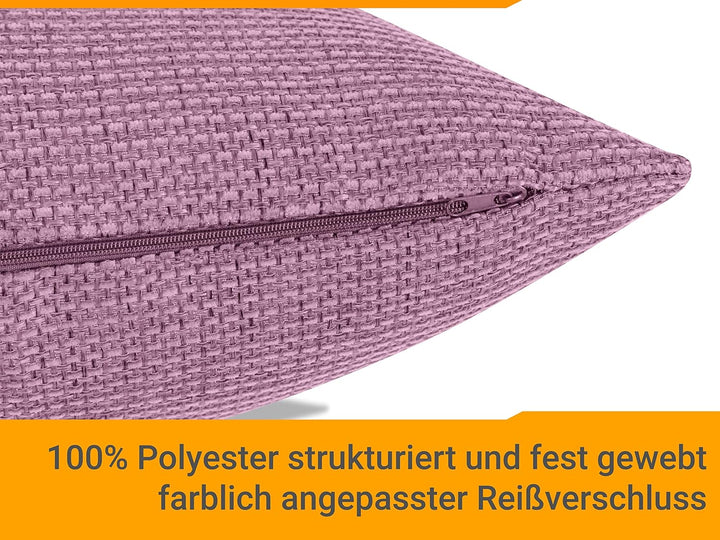 Kissenhülle mit Struktur-Muster - Polsteroptik 617.767, 1 Stück - Kissenhülle 60 x 60 cm, Altrosa 1