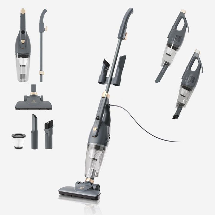 Stielstaubsauger mit Kabel 600W 13kPa Starker Staubsauger mit HEPA Filter und 2 in 1 Handstaubsauger