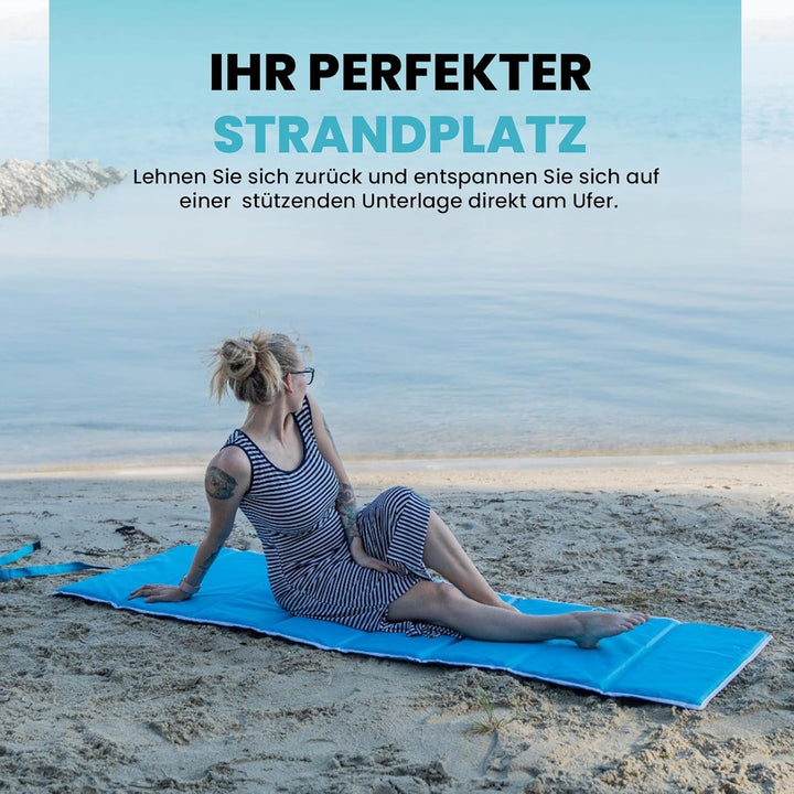 4in1 Strandmatte von StarK® -Wasserhängematte für Pool und Strand - Faltbare Camping Isomatte 190x60
