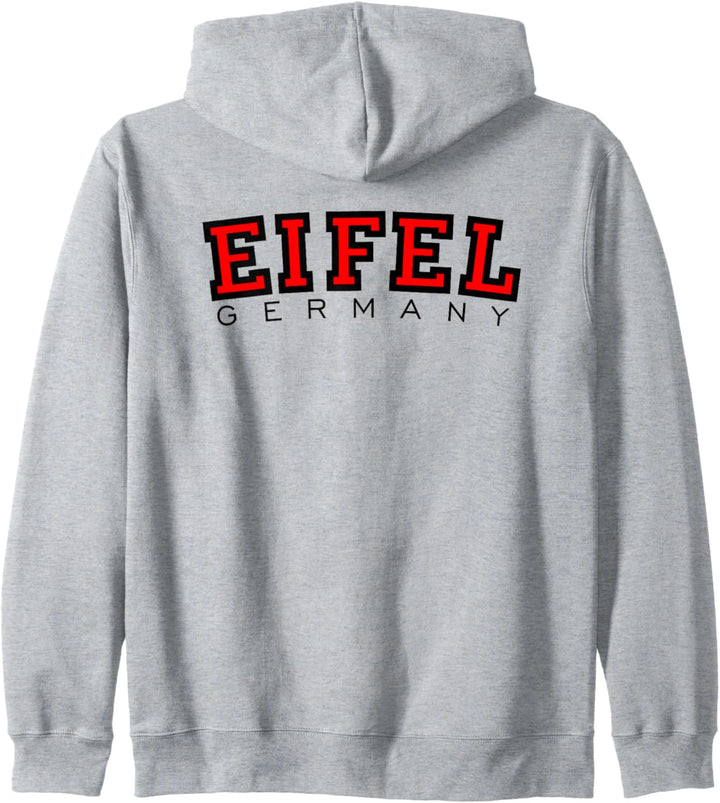 Eifel Germany (Schwarz/Rot Rücken) Eifel Kapuzenjacke
