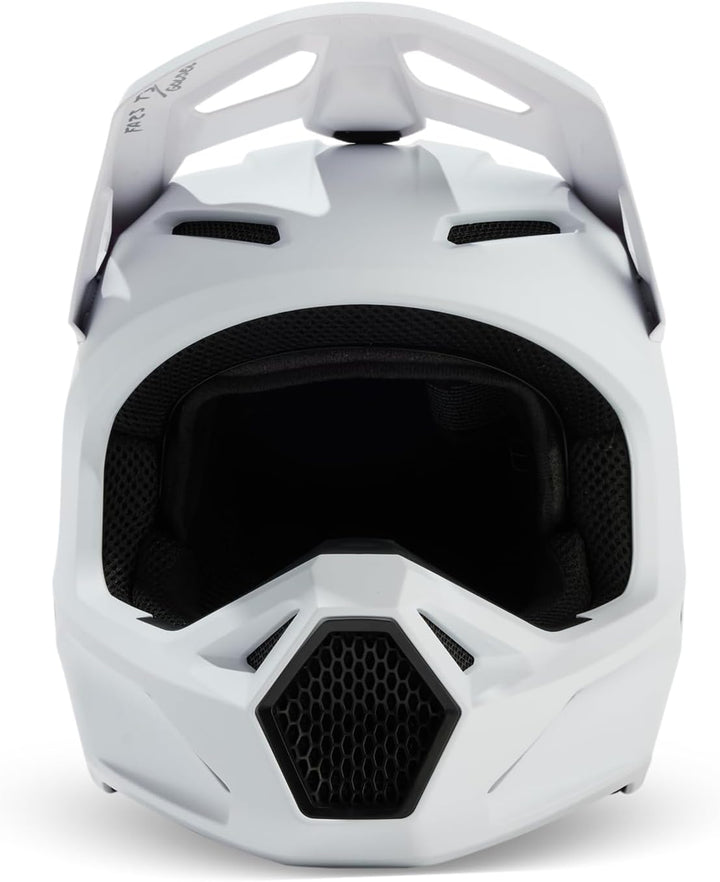 Fox Racing V1 Motocross-Helm, mattweiss, Grösse L L Mattweiss, L Mattweiss