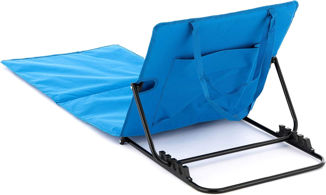 Nexos Trading 2er Set Strandmatte Beach-Matte gepolstert faltbar verstellbare Rückenlehne (Blau), Bl