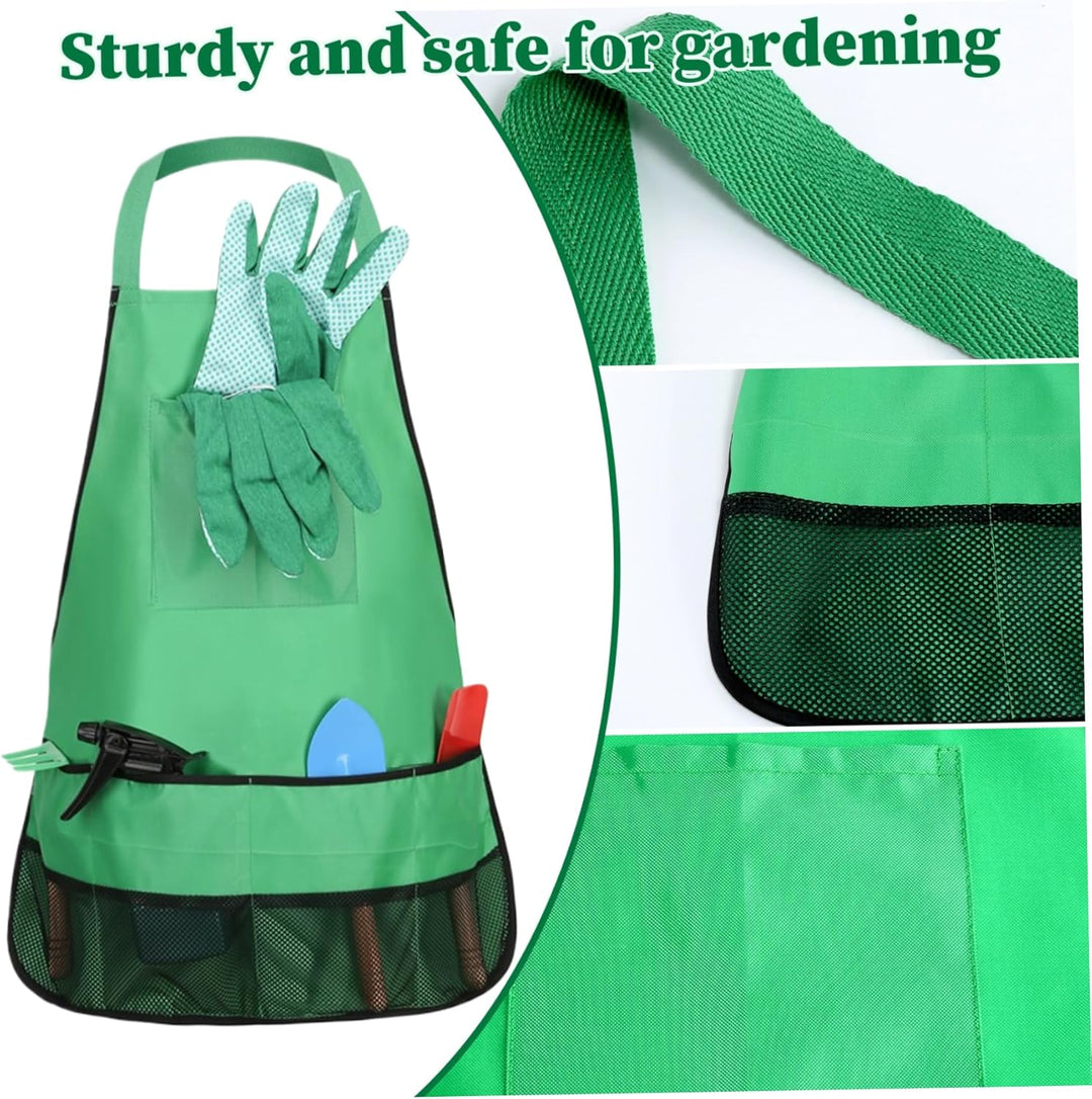 Hperu 7pcs/Set Kids Gartenwerkzeuge, Bildungskindgarten -Set umfassen Schürze, Sprühgerät, Handschuh