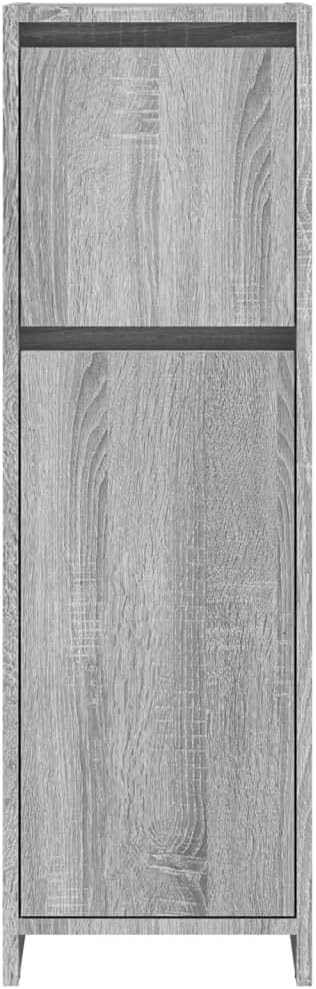 vidaXL Badschrank Grau Sonoma 30x30x95 cm Holzwerkstoff, Grau Sonoma