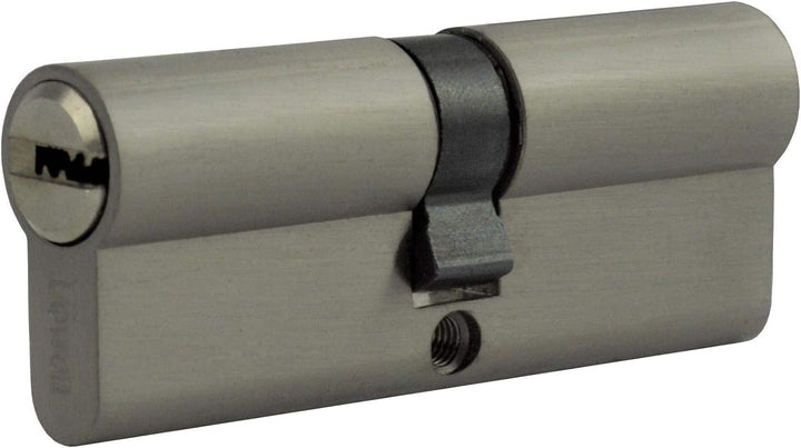 3x Profilzylinder 80 mm 40/40 gleichschliessend inkl. 15 Schlüssel Metallic Silber Grau