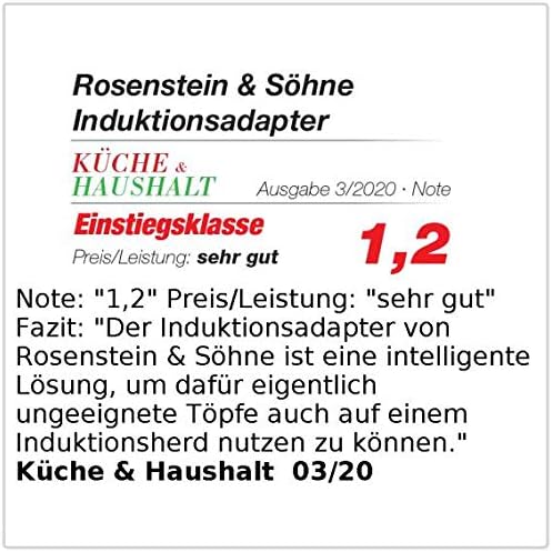 Rosenstein & Söhne Induktionskochplatte: Universal-Adapterplatte für Induktions-Kochfelder, Ø 24 cm