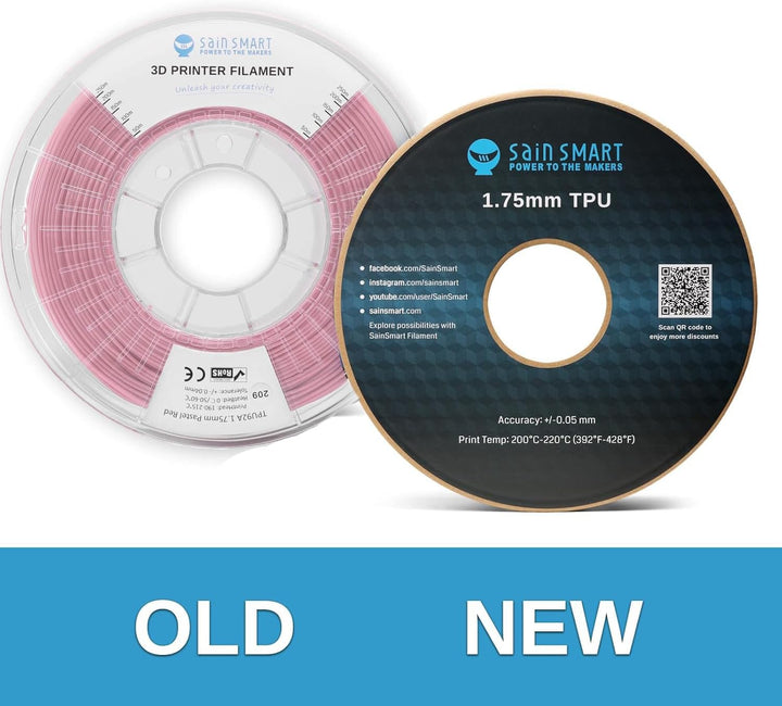 SainSmart TPU 1,75 mm 92A flexibles TPU-3D-Drucker-Filament, Massgenauigkeit +/- 0,04 mm, 1 kg Spule