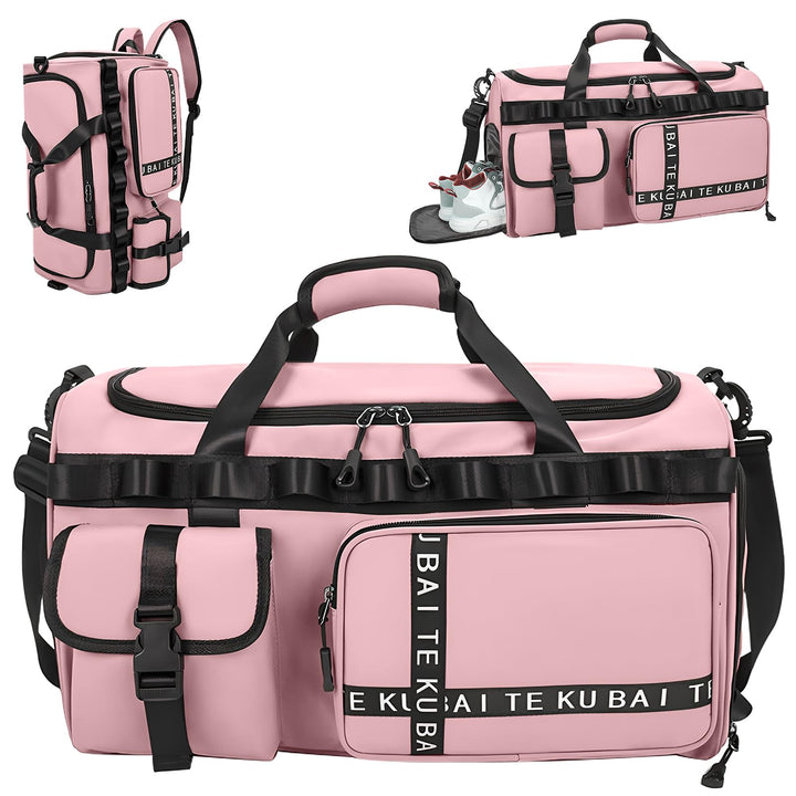 Sporttasche Reisetasche für Damen und Herren, Gross 65L Sporttaschen mit Schuhfach & Nassfach, Large