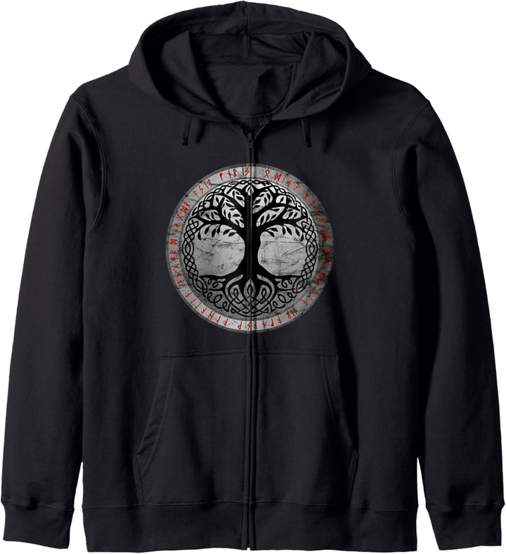 Yggdrasil Baum Des Lebens Kelten Vintage Geschenk Kapuzenjacke