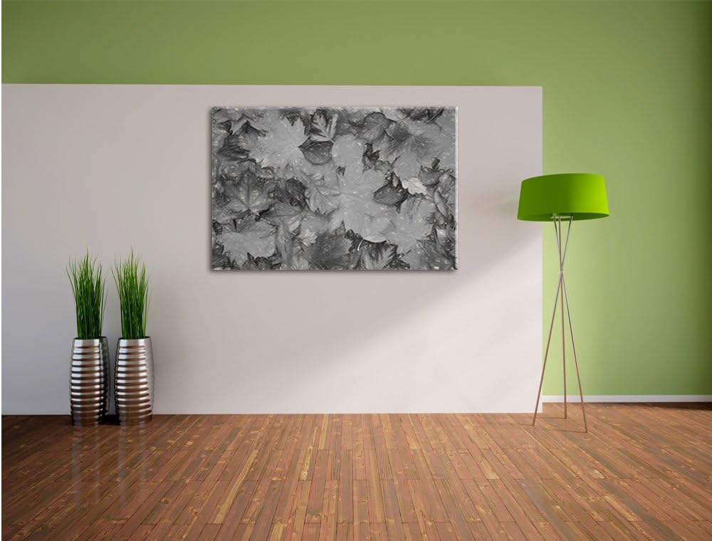 Pixxprint Herbstblätter Kunst / 100x70cm Leinwandbild bespannt auf Holzrahmen/Wandbild Kunstdruck De