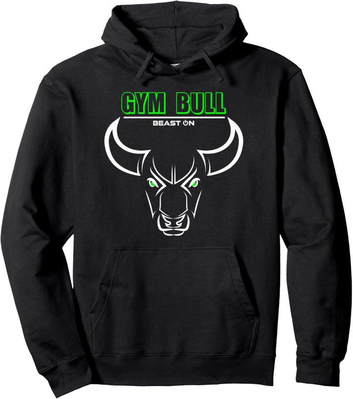 Gym Bull Head Grün Fitness Training Bodybuilding Workout Pullover Hoodie