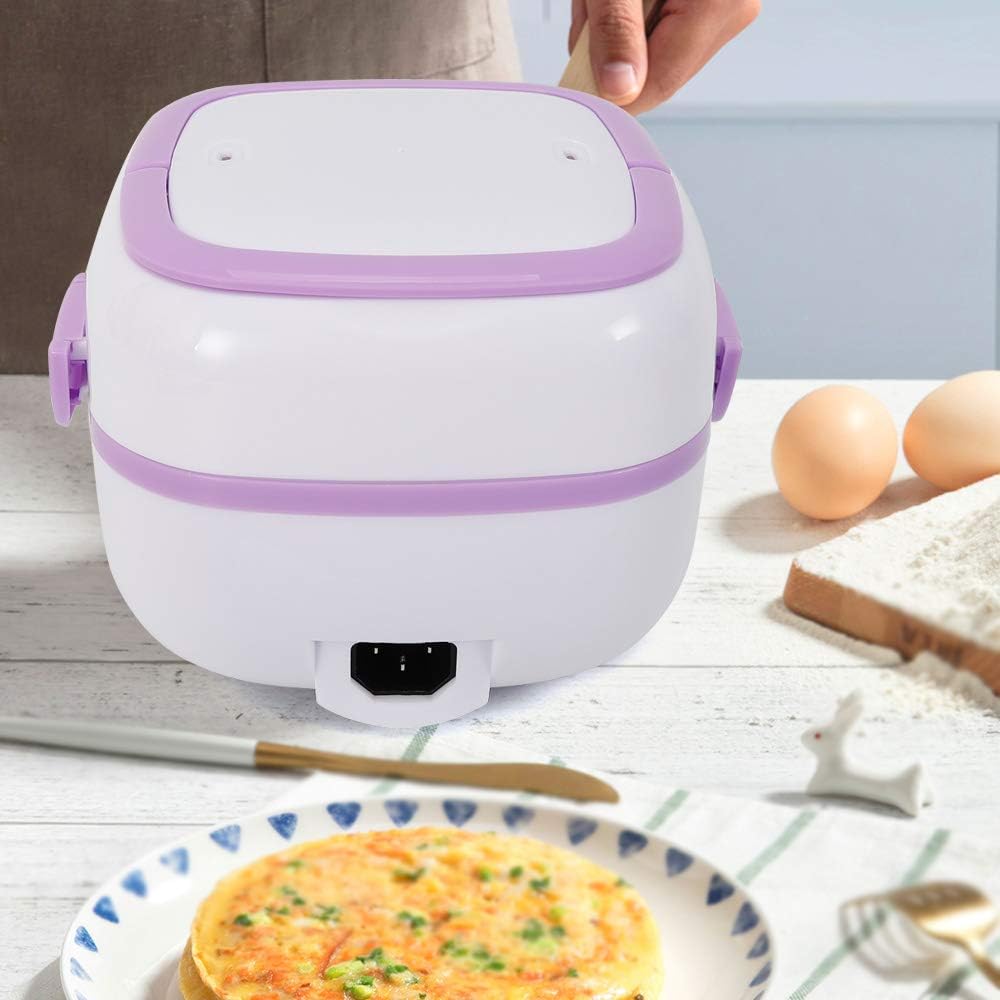 Elektrische Lunchbox 1L Tragbarer Reiskocher Multifunktions-Lunch Box mit Warmhaltefunktion 200W für