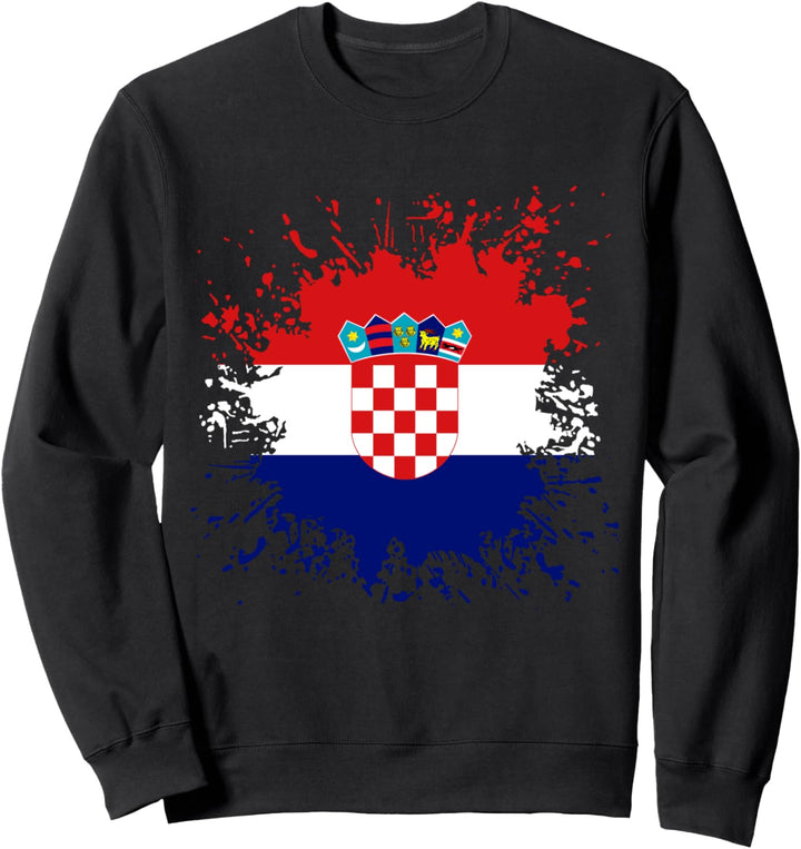 Kroatien Flagge Kroatische Fahne Kroate Kroatin Sweatshirt