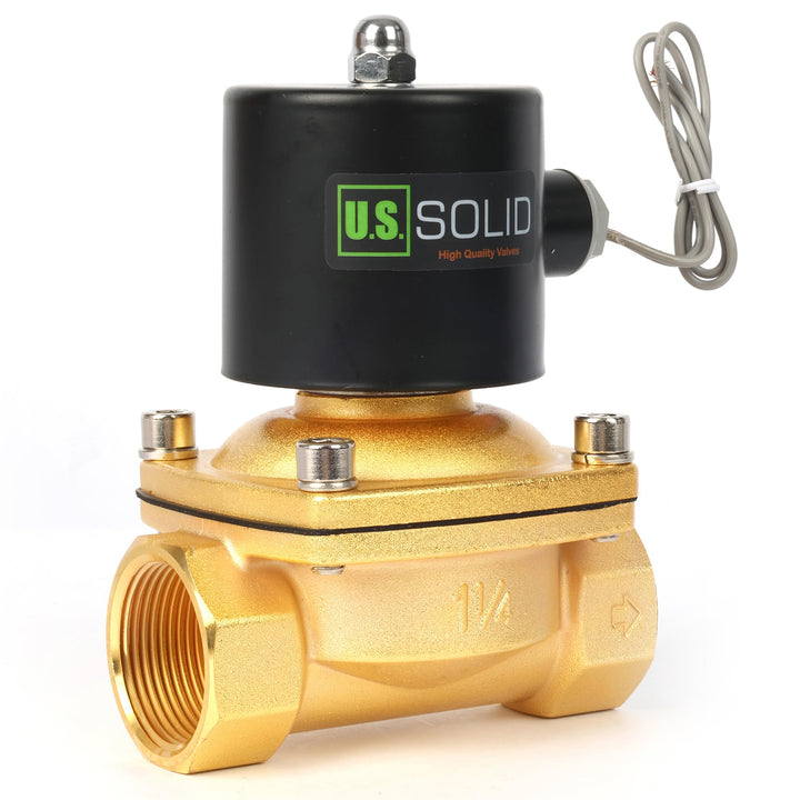 U.S. Solid Magnetventil – 1 1/4 Zoll Zinklegierung 220 V AC Elektrisches Wasserventil, NBR-Dichtung