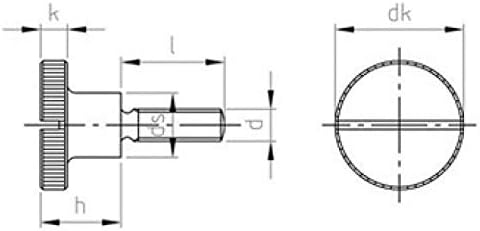 Rändelschrauben DIN 465 1.4305 M 5X10 (VPE 25 Stk)