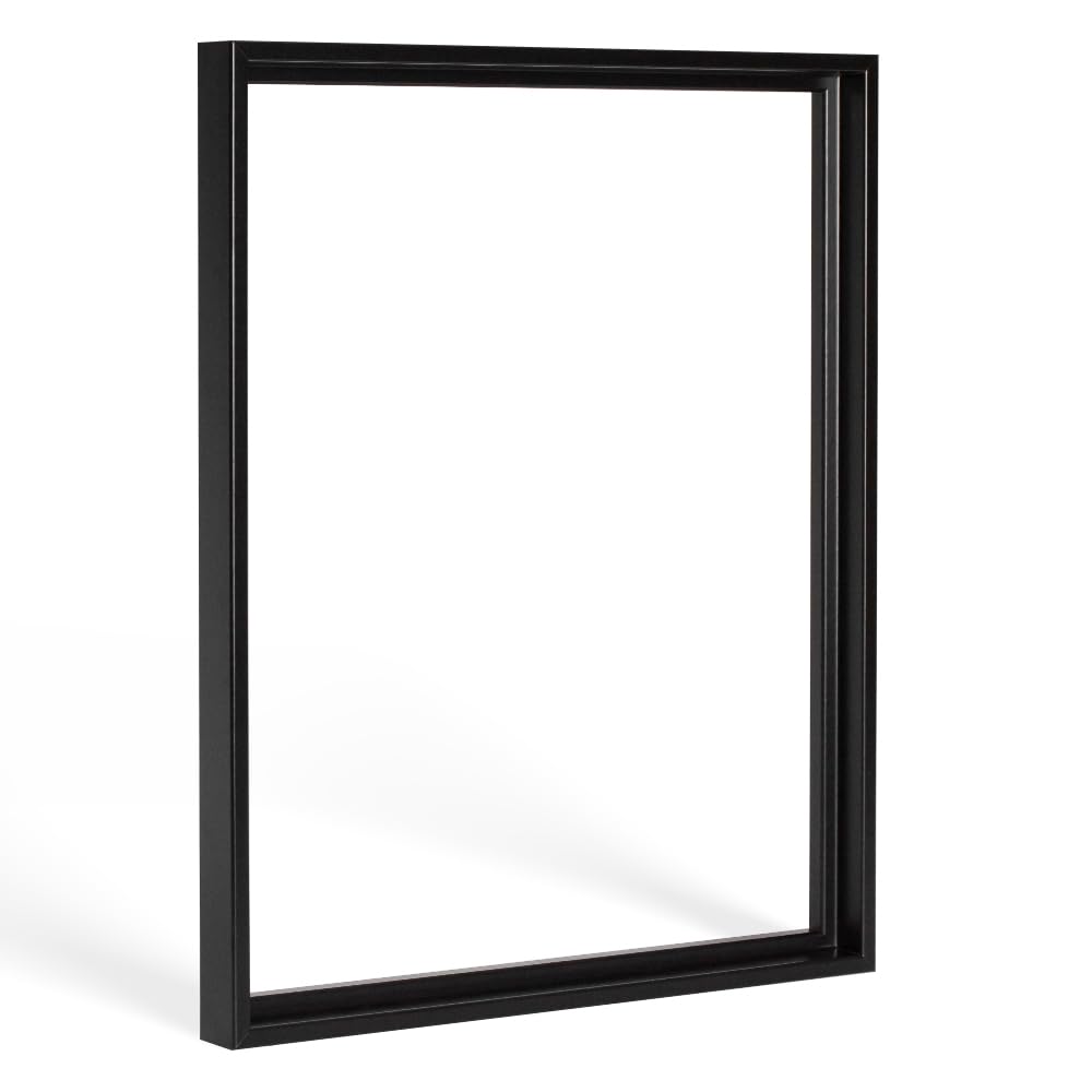 Bildershop-24 Schattenfugenrahmen Lemgo für Keilrahmenbilder und Leinwände 80x120cm Schwarz Matt
