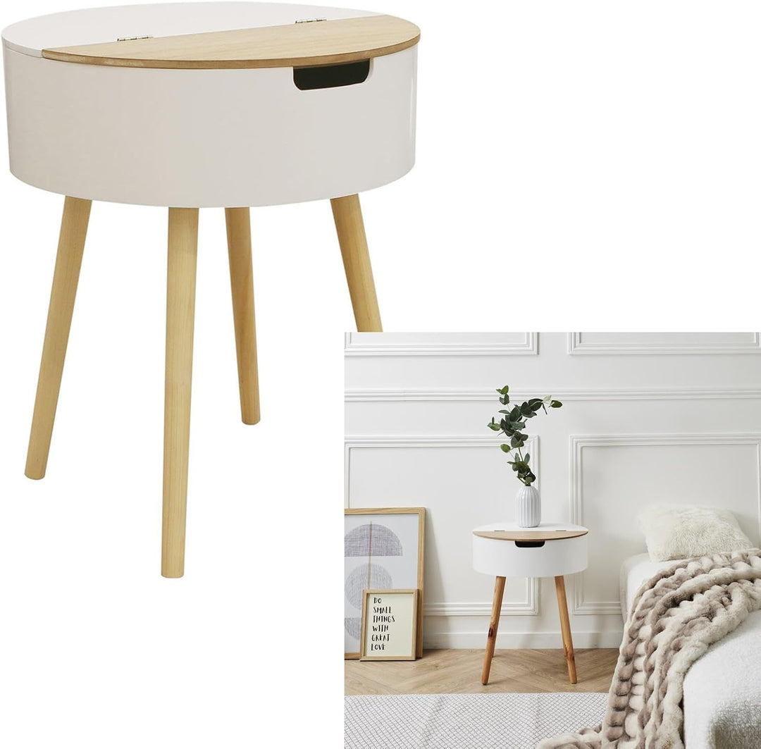 HOME DECO FACTORY Tabelle, Beige/Weiss, One Size, HD3864