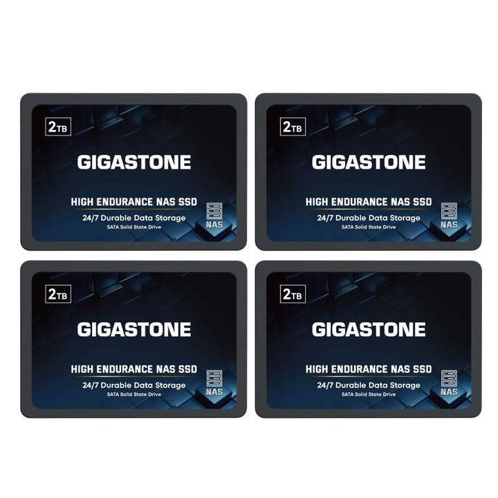 Gigastone NAS SSD 2TB Enterprise SSD Festplatte (4er-Pack) TLC Hohe Dauerhaltbarkeit Server SSD für