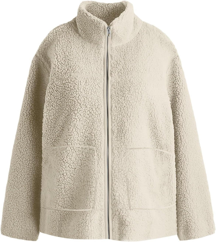 SYDUZAX Umstandsjacke mit Babyeinsatz Warm Teddy Fleecejacke Umstands Baumwolljacke Winter Umstandsm