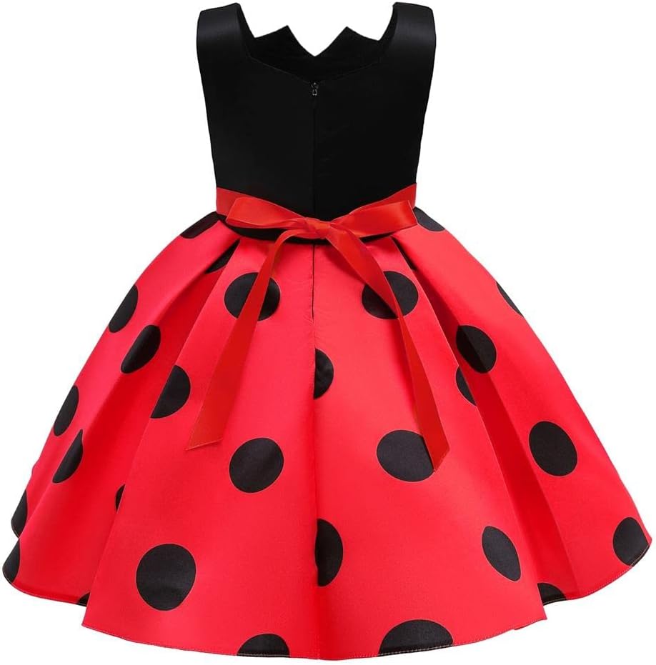Lito Angels Marienkäfer Gepunktetes Heldenmädchen Kleid Kostüm Verkleidung Kleinkind Mädchen Grösse