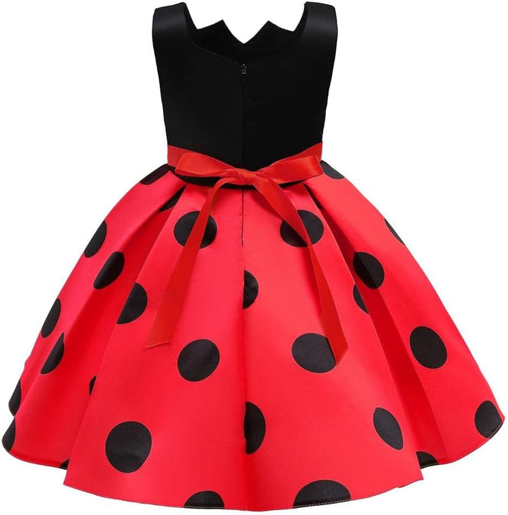 Lito Angels Marienkäfer Gepunktetes Heldenmädchen Kleid Kostüm Verkleidung Kleinkind Mädchen Grösse