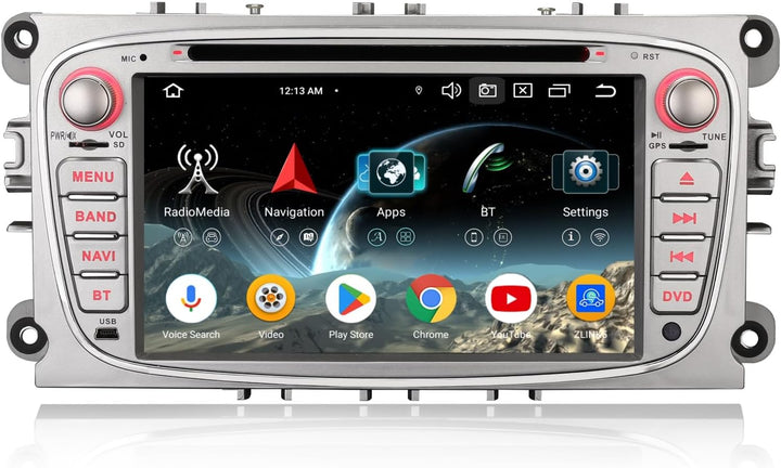 Acht-Kern 4GB+ 64GB Android 14 Autoradio Für Ford Focus Mondeo C/S-Max Galaxy mit GPS Navigator Unte