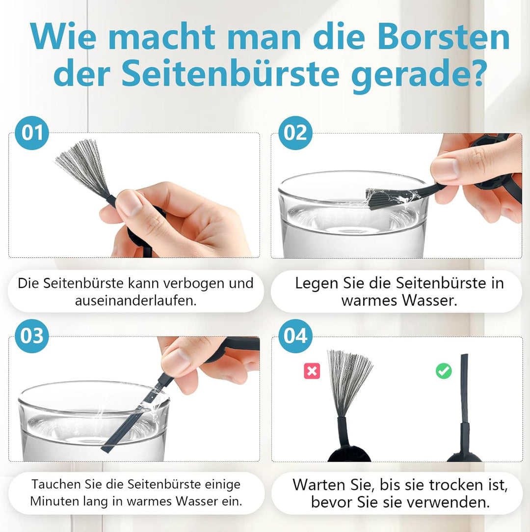 6 Stück TriCut Bürste Zubehör für Dreame L40 Ultra / X40 Ultra Complete / L10s Pro Ultra / L30 Ultra