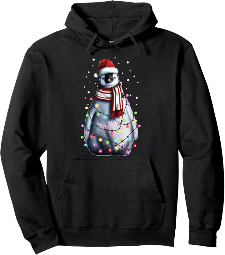 Weihnachtsmann, Pinguin, Weihnachten, Herren, Damen, Kinder, niedlich Pullover Hoodie