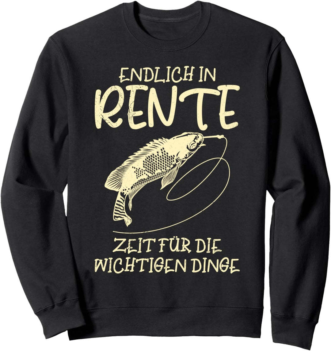 Ruhestand Angler Endlich in Rente Pension Rentner 2024 Sweatshirt
