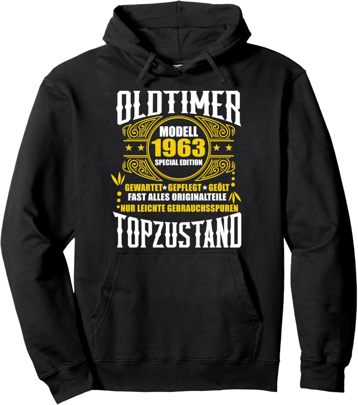 57. Geburtstag Geschenk Oldtimer Topzustand Jahrgang 1963 Pullover Hoodie