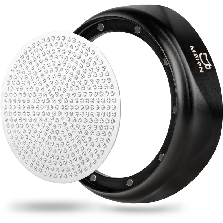 MEION Espresso-Dosiertrichter und Puck-Sieb-Set, magnetischer Kaffeetrichter, wiederverwendbarer Esp