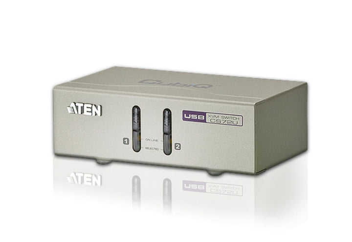ATEN 2-Port USB VGA KVM with Audio (KVM Cables Included)