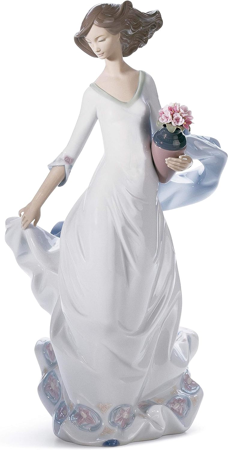LLADRÓ Frauen-Figur Verträumter Augenblick. Frau. Porzellan.