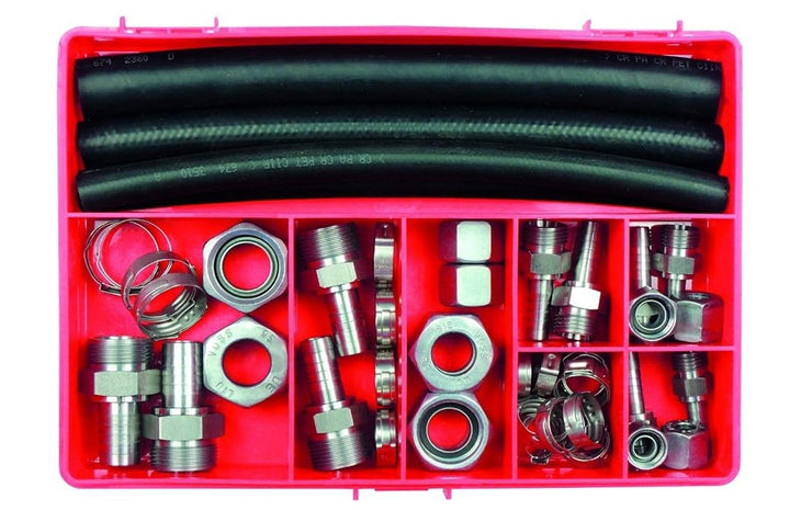 KUNZER 7KAR55 Klimaanlage-Leitungs-Reparatur-Set 54-tlg. - Kit für alle Klimaleitungen 8, 10, 12, 16