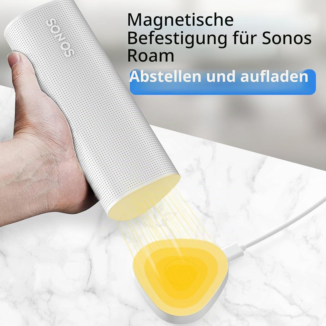 Rounkin Kabelloses Ladegerät, kompatibel mit Sonos Roam, magnetische Ladestation, Ladestation für tr