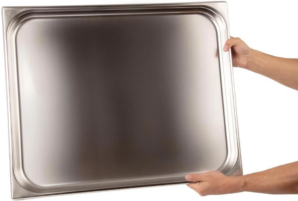 Vogue 2/1-Gastronorm-Wanne aus Edelstahl, 40 mm tiefer Nahrungsmittelbehälter 40(H) x 650(W) x 530(D