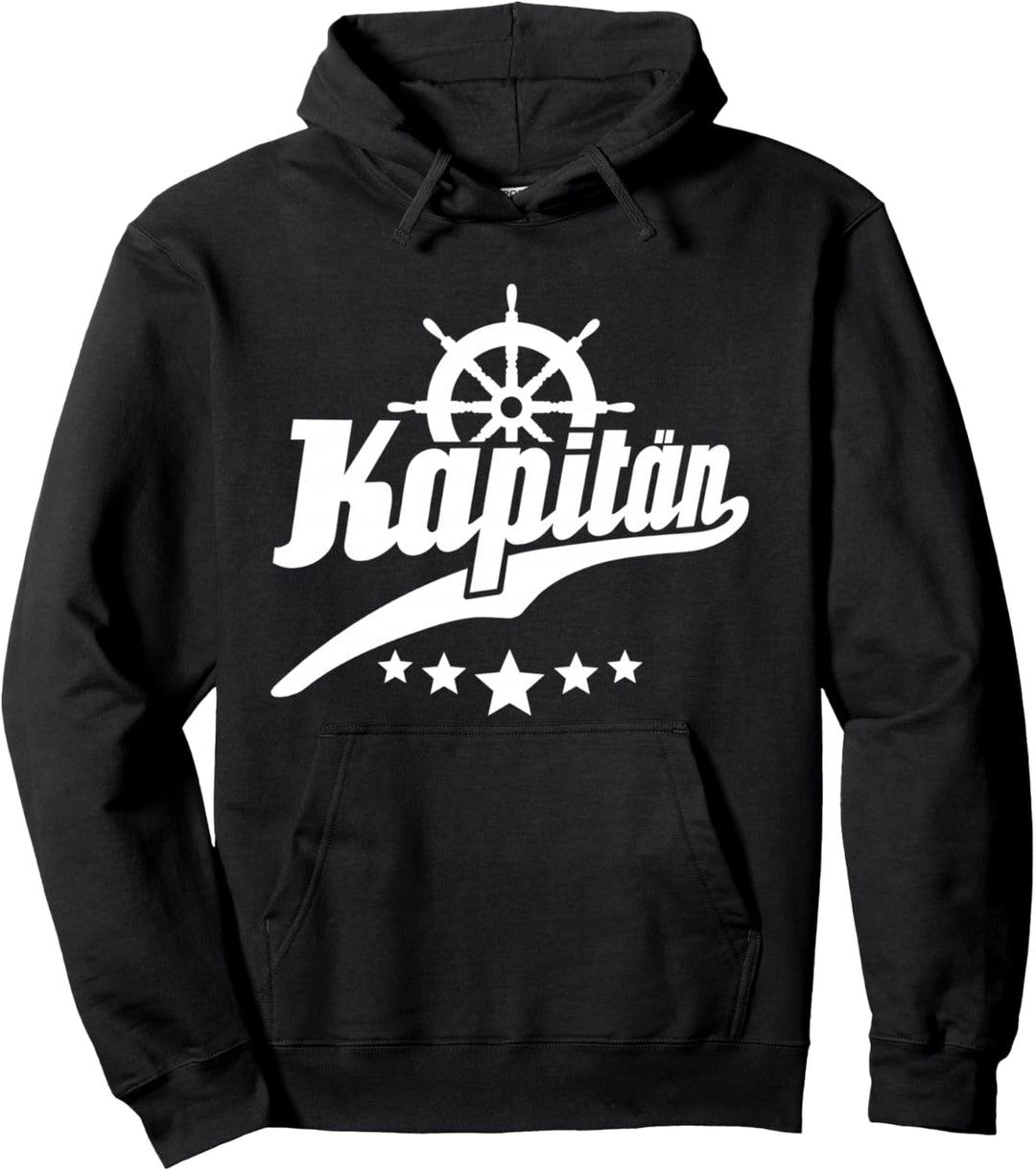 Kapitän Segelboot Geschenk Männer Segeln Motorboot Sprüche Pullover Hoodie