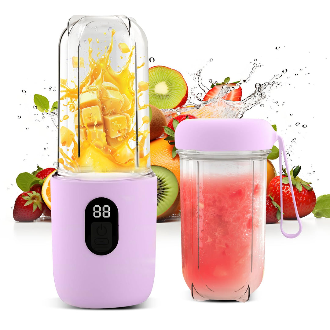 RoserRose Mixer Smoothie Maker,tragbarer mixer,Smoothie Maker to Go mit 500ml Flaschen,Geeignet für