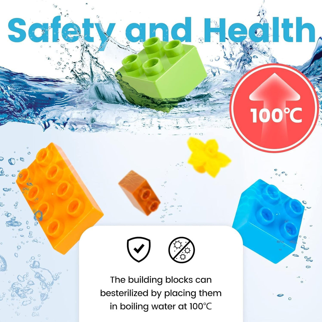 WYSWYG® Grosse Bausteine Set 240 Stück für Kinder ab 3 Jahre,Kompatibel zu Anderen Herstellern, Stei