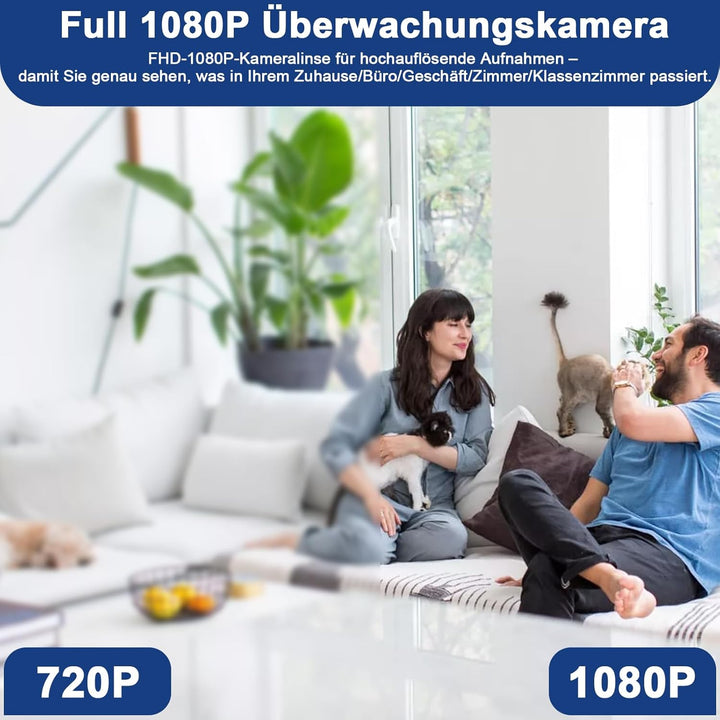 sakalaka Überwachungskamera HD 1080P Mini Kamera Videorekorder mit Bewegungserkennung und Loop-Aufze