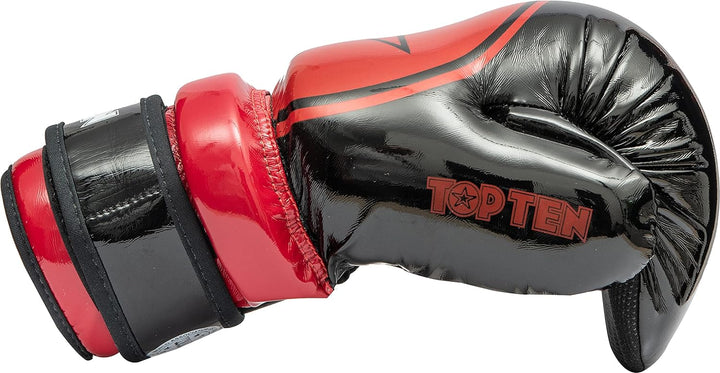 TOP TEN Pointfighter „Glossy Block Star“ Schwarz - Rot M, Schwarz - Rot M