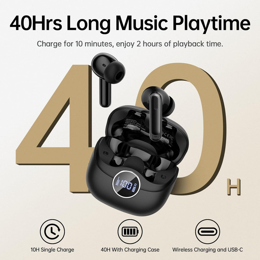 Adaptive Hybride Aktive Geräuschunterdrückung Kopfhörer Kabellos Bluetooth, Bluetooth 5.4 Kopfhörer