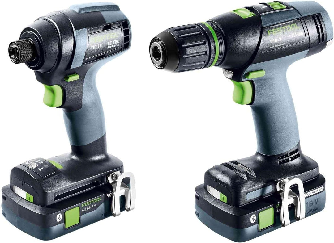 Festool Schrauber- und Bohrer-Set TID 18 HPC 4,0 I-Set T18 (mit TID 18, T 18+3, Akkupacks BP 18 Li 4